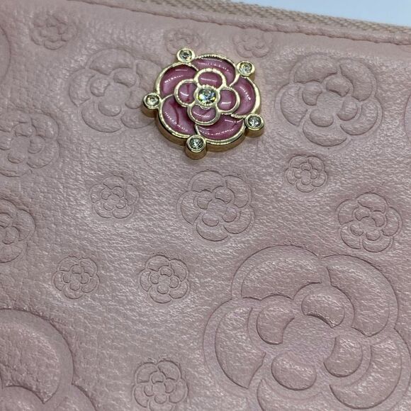 Authentic Clathas Pale Pink Leather Small Coin Purse / Card Case / Wallet - Picture 2 of 8